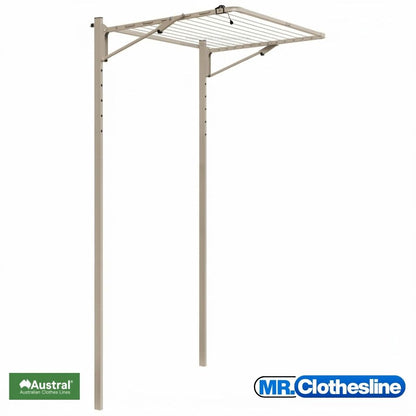 Austral Unit Line  with a Ground Mount  Kit for installation into soil and grass. Colour Dune.