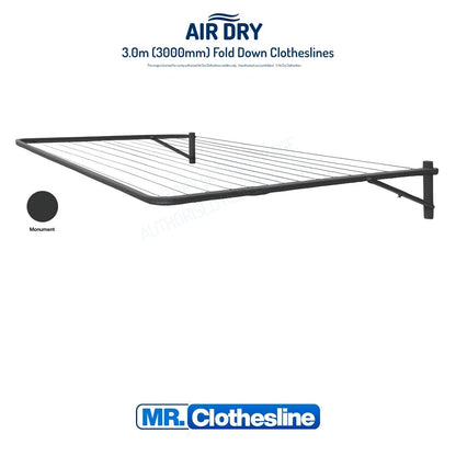Air Dry 3.0m (3000mm) Fold Down Clothesline | Mr Clothesline