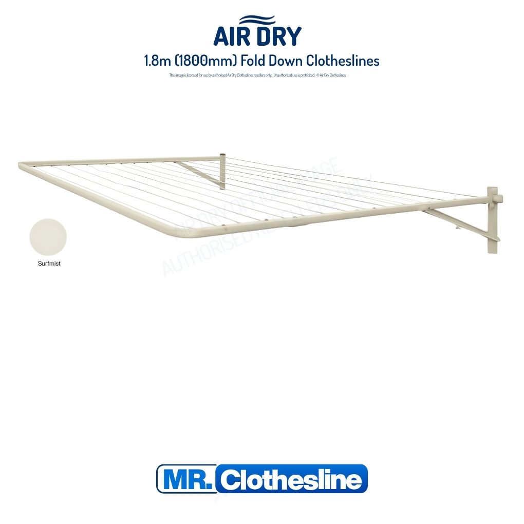 Air Dry 1.8m (1800mm) Fold Down Clothesline | Mr Clothesline