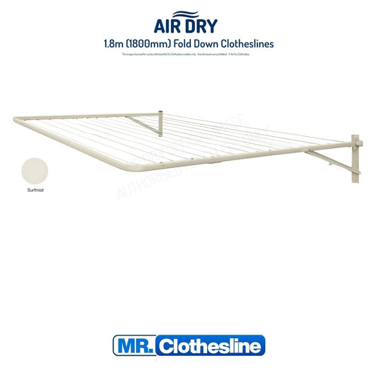 Air Dry 1.8m (1800mm) Fold Down Clothesline | Mr Clothesline
