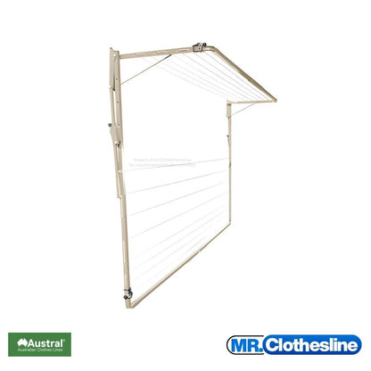 Austral Fold Down Clothesline inner clothesline frame open the larger frame folded flat.