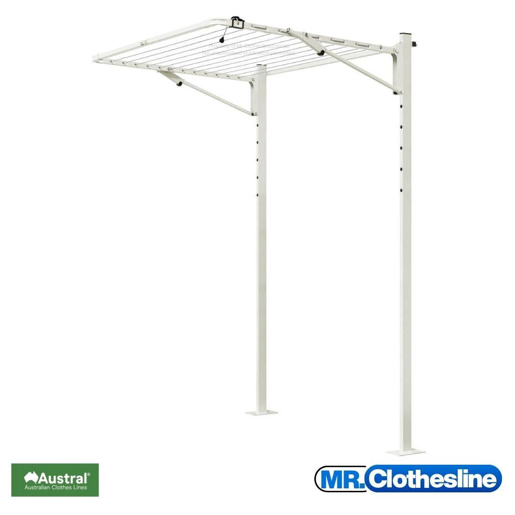 Austral Unit Line  with a Base Plate Kit for installation on top of concrete. Colour Surfmist.