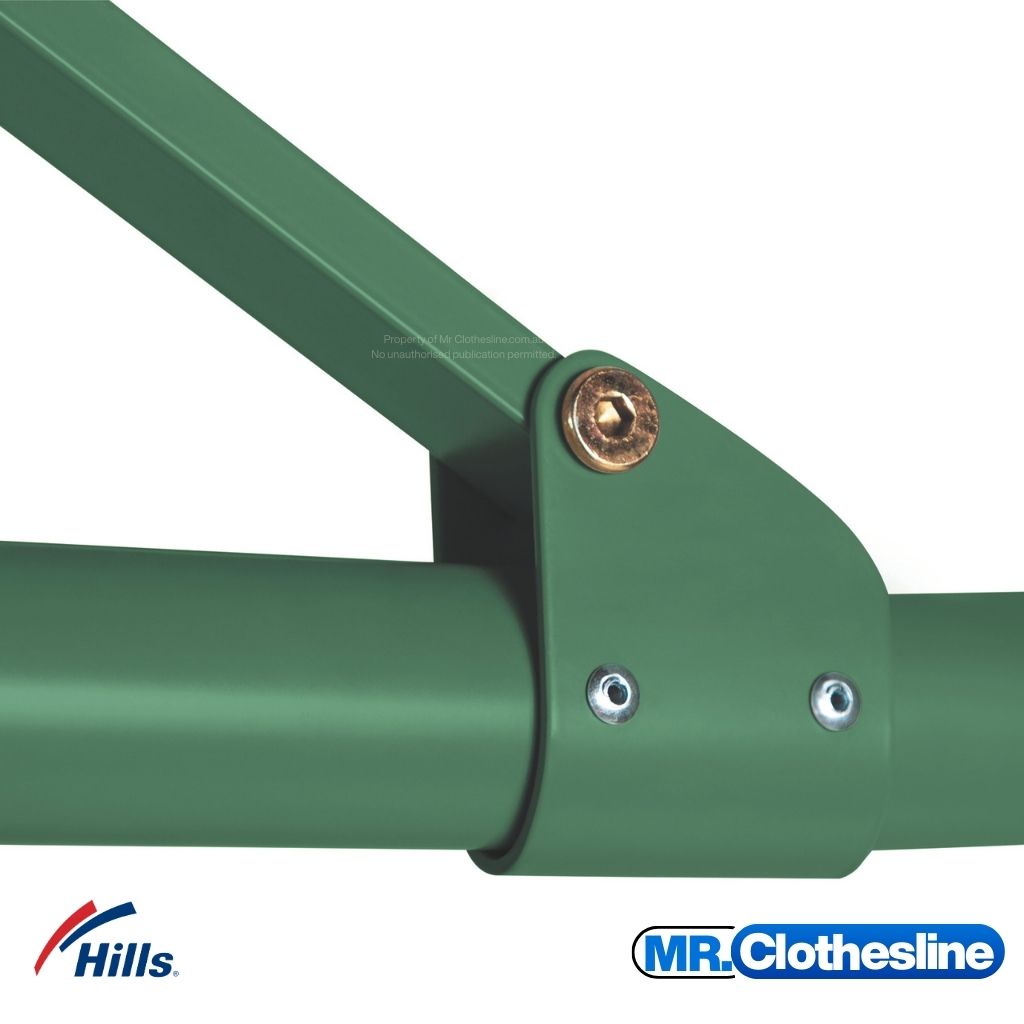 Hills Rotary Folding Clothesline close up of clothesline arm.