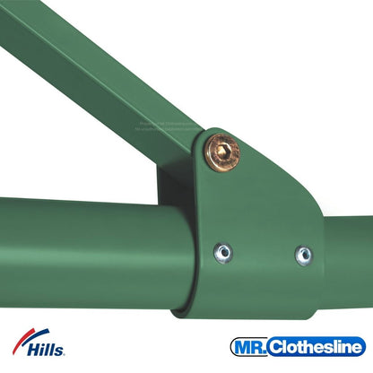 Hills Rotary Folding Clothesline close up of clothesline arm.
