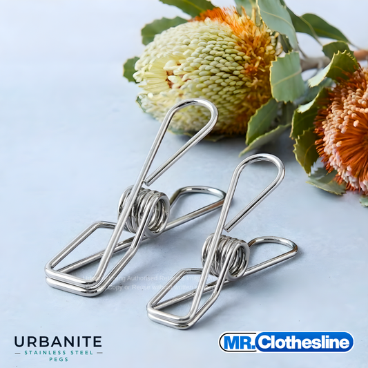 Urbanite Living Stainless Steel Pegs 40 Regular & 10 Large